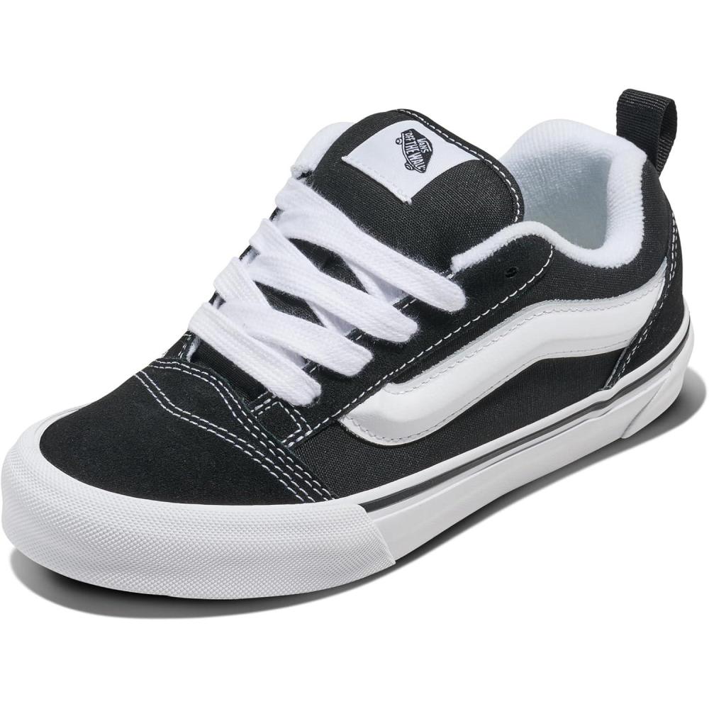 image:imageVans Big Kids Knu Skool Shoe 90s Retro Puffy LowTop Fashion Sneakers for Boys amp Girls BlackTrue White 7