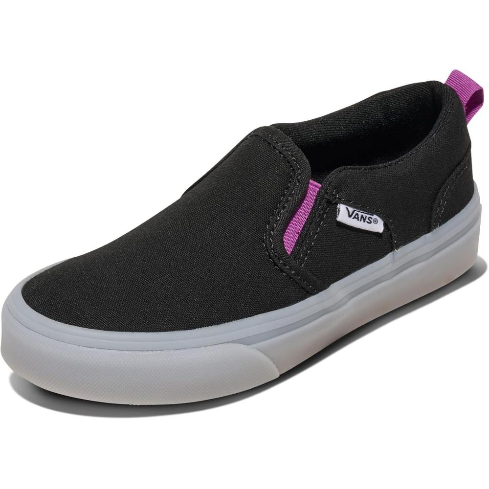image:imageVans Girls Asher Slipon ShoeGlow Sidewall Willowherb