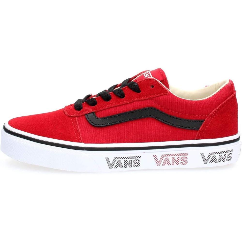 image:imageVans Kids Ward SneakerRed Vans Sidewall Tango Red Black Vwn