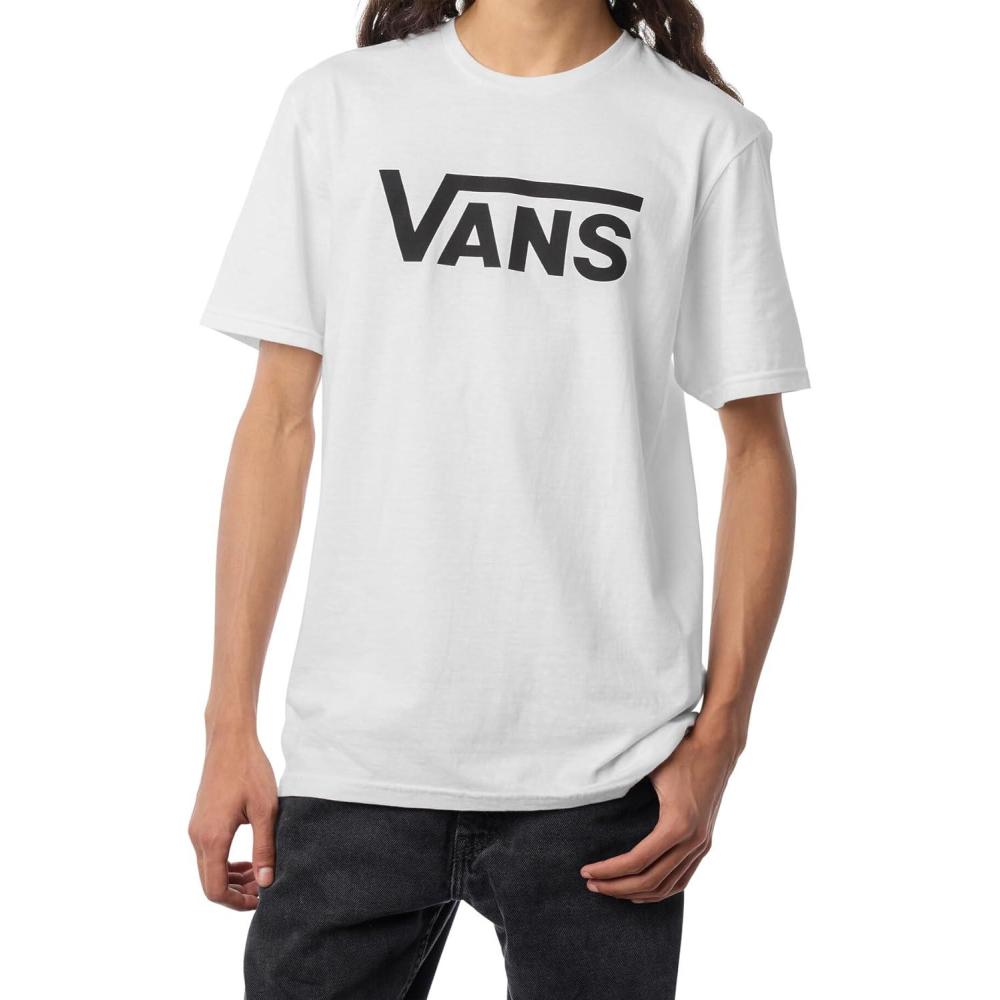 image:imageVans Mens Classic Drop V ShortSleeve Crew Tee WhiteBlack Large