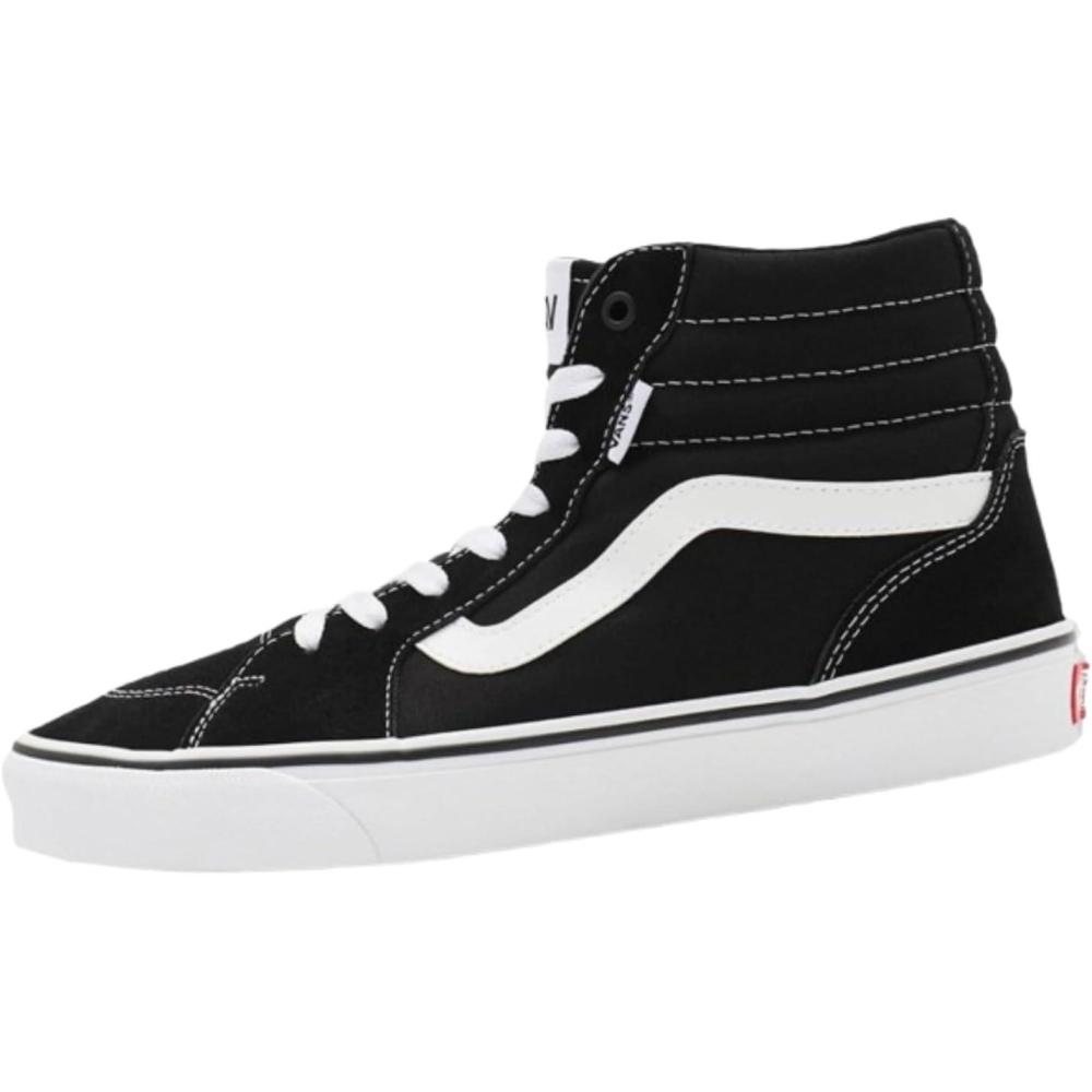 image:imageVans Mens Filmore HiTop SneakersSuedeCanvas BlackWhite