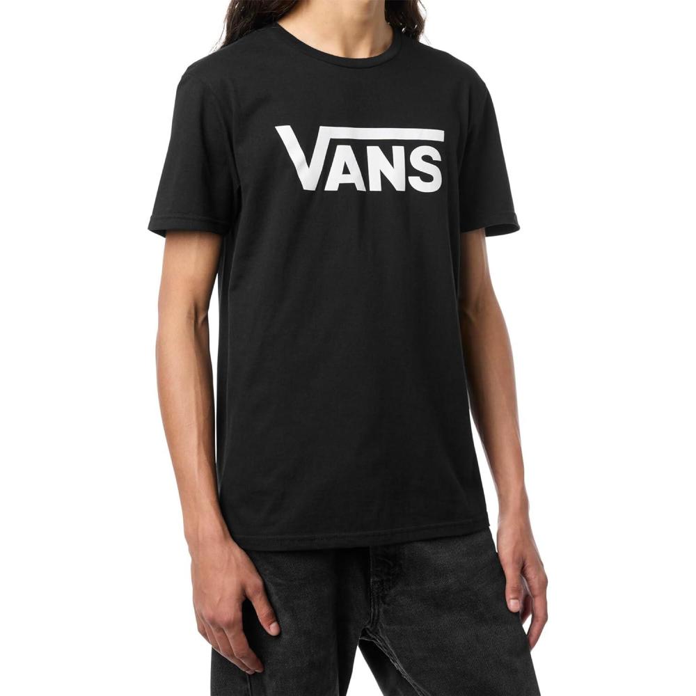 image:imageVans UnisexAdult Classic Drop V ShortSleeve Crew TShirtBlackWhite