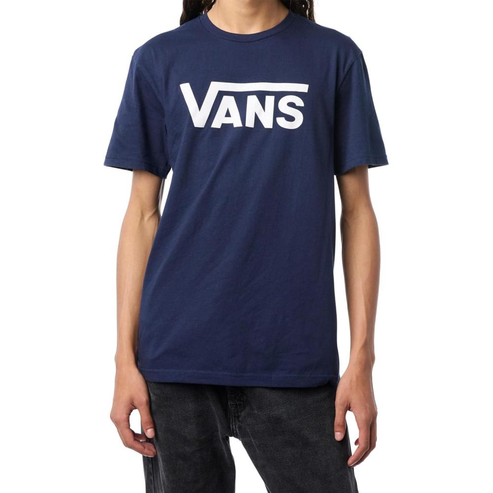image:imageVans UnisexAdult Classic Drop V ShortSleeve Crew TShirtNavyWhite