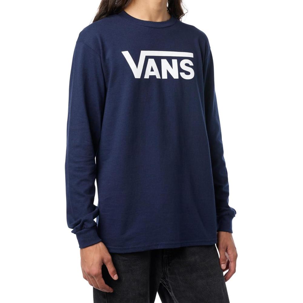 image:imageVans UnisexAdult Classic Vans LongSleeve TShirt  Graphic Tee Regular Fit Soft 100 Cotton Fabric Durable ConstructionNavy