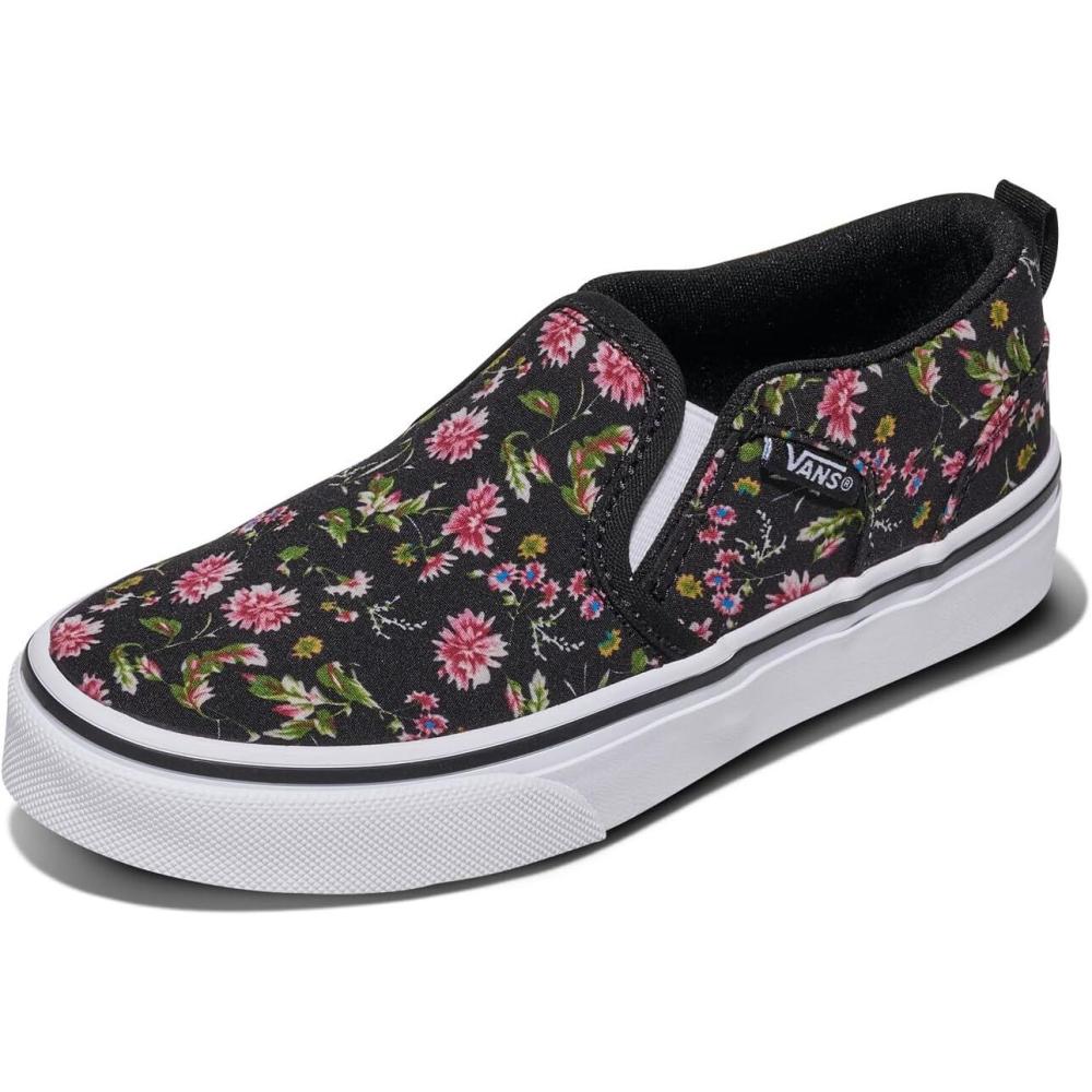 image:imageVans UnisexChild Asher Slipon ShoeDark Floral Black