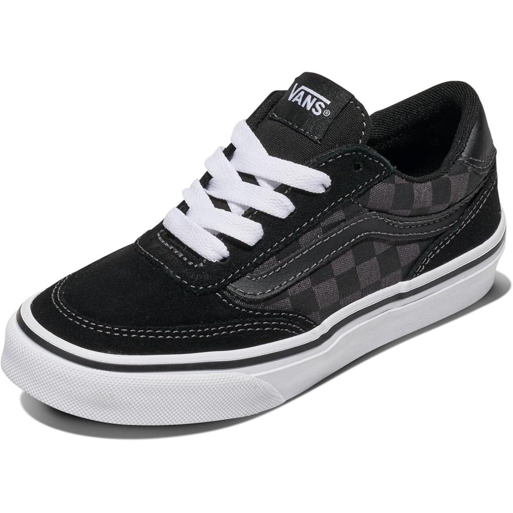 image:imageVans UnisexChild Brooklyn Ls Low Top ShoeCheckerboard BlackAsphalt
