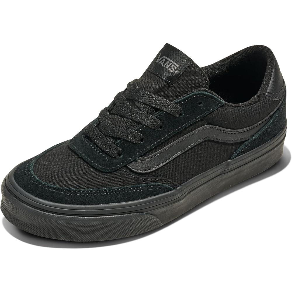 image:imageVans UnisexChild Brooklyn Ls Low Top ShoeSuedeCanvas BlackBlack