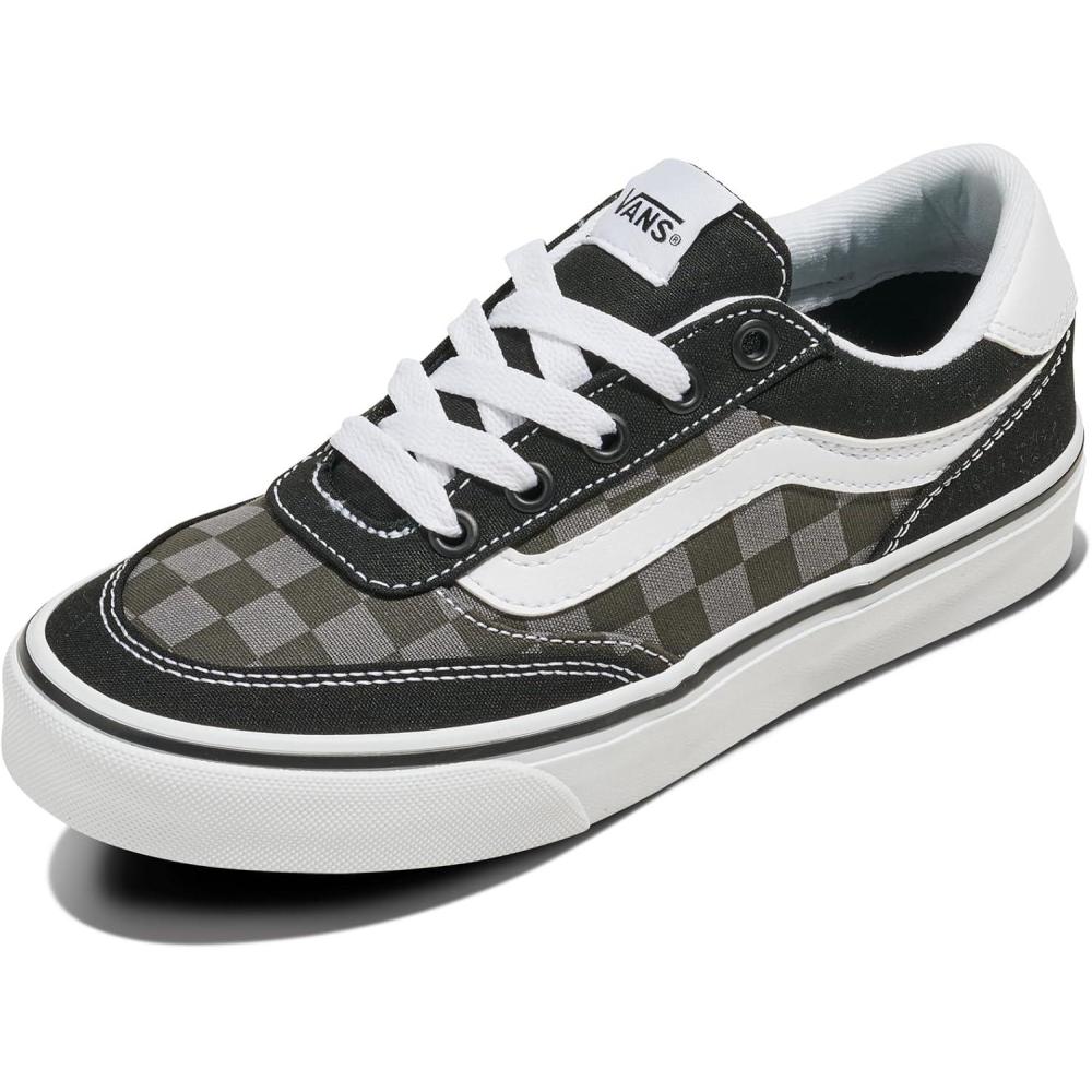 image:imageVans UnisexChild Brooklyn Ls Low Top ShoeTonal Check Faded Black