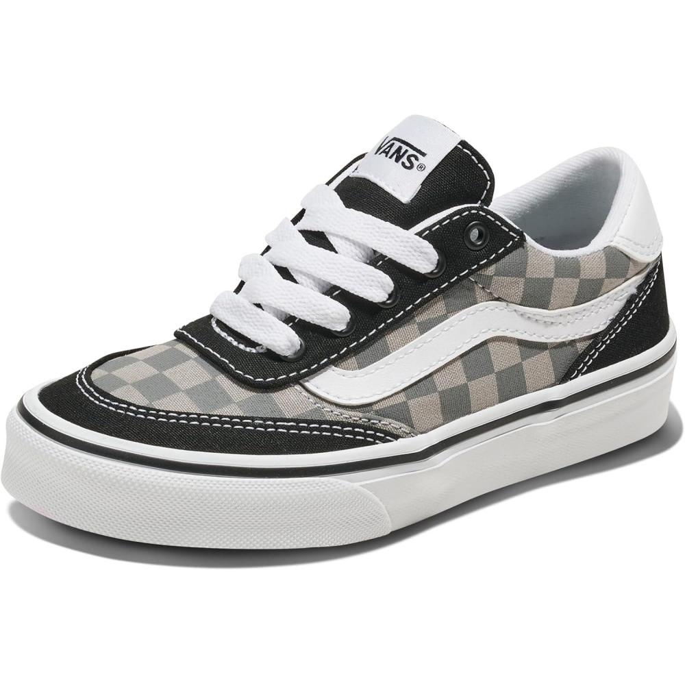 image:imageVans UnisexChild Brooklyn Ls Low Top ShoeTonal Check Pewter
