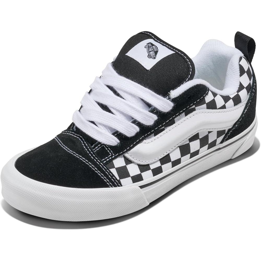 image:imageVans UnisexChild Knu Skool Big KidCheckerboard BlackTrue White