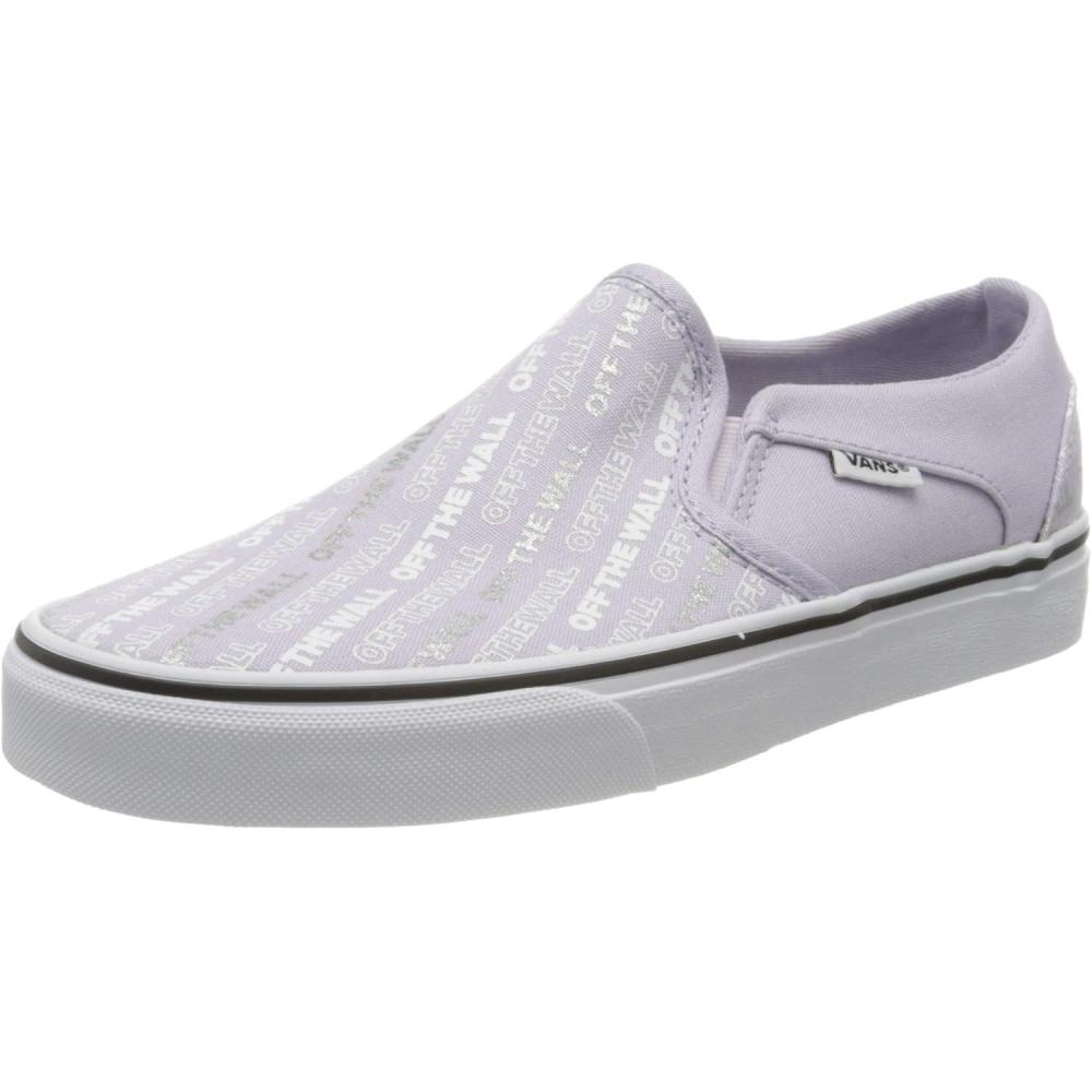 image:imageVans Womens Asher Adult Low Top SneakersBlue Logo Repeat Lavender Blue White Xwq