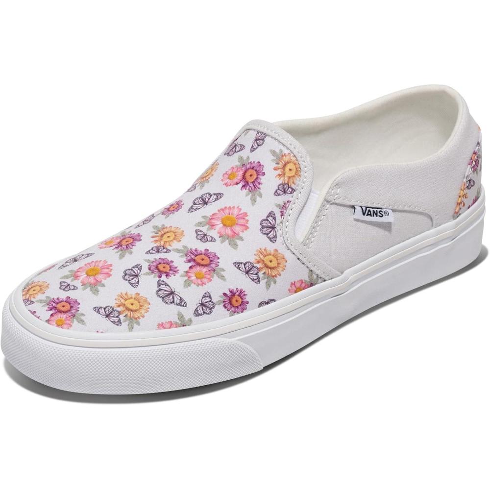 image:imageVans Womens Asher Adult Low Top SneakersButterfly Floral Blanc De Blanc