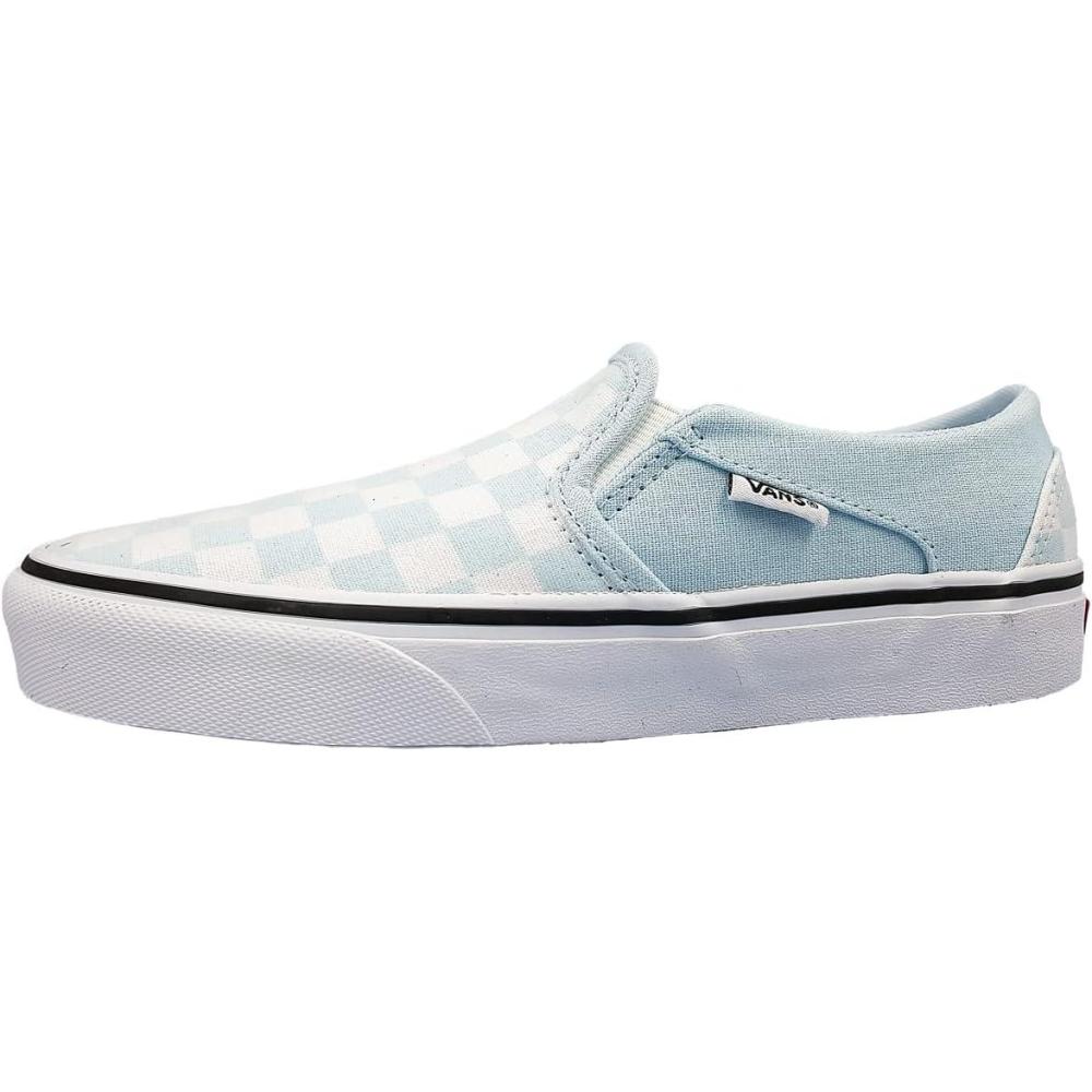 image:imageVans Womens Asher Adult Low Top SneakersCheckerboard Delicate Blue White