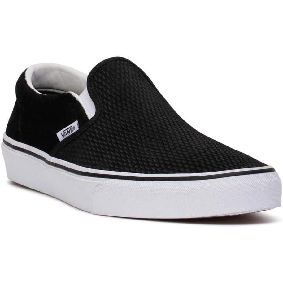 image:imageVans Womens Asher Adult Low Top SneakersEmbossed Suede Black True White