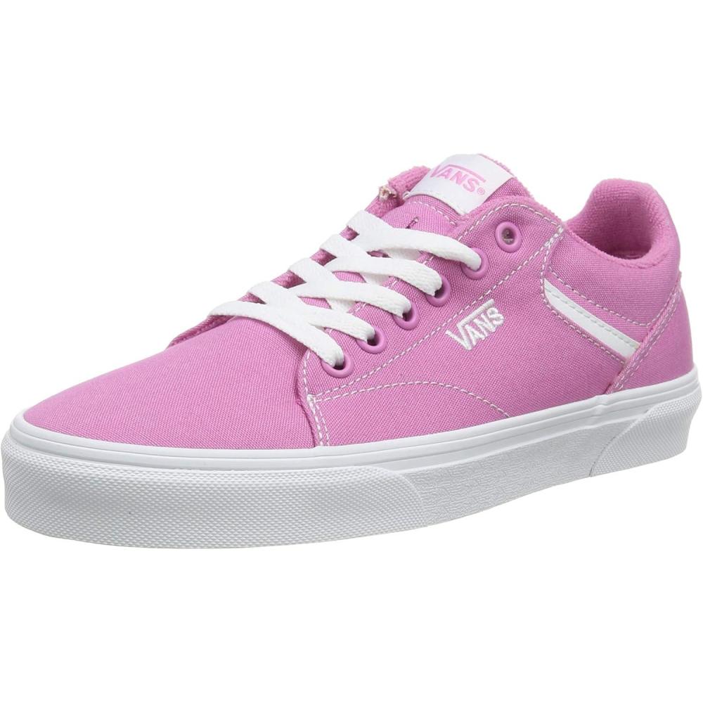 image:imageVans Womens Asher Adult Low Top SneakersPink Canvas Fuchsia Pink White Xxu