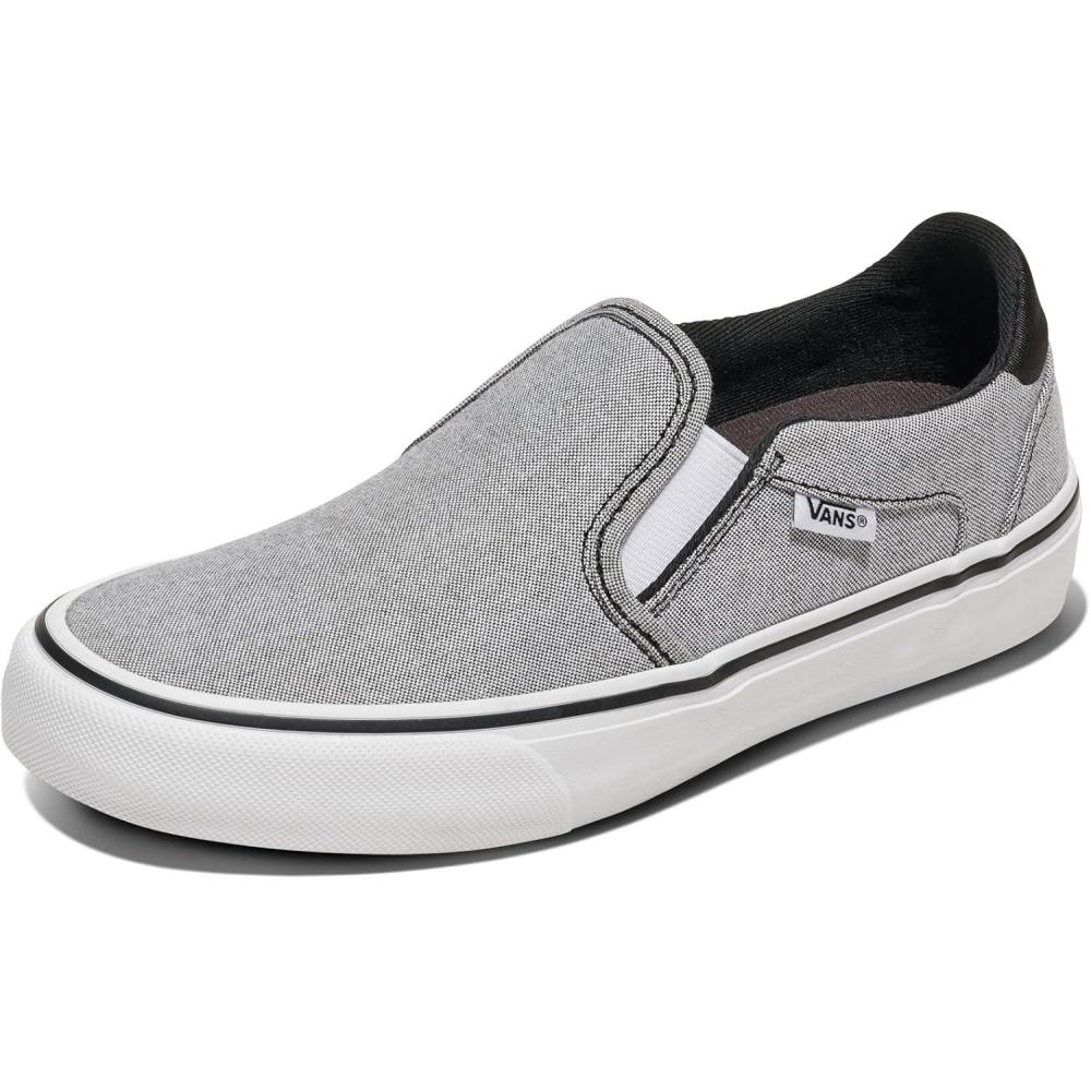 image:imageVans Womens Asher Deluxe Slipon ShoeSummer Canvas Black