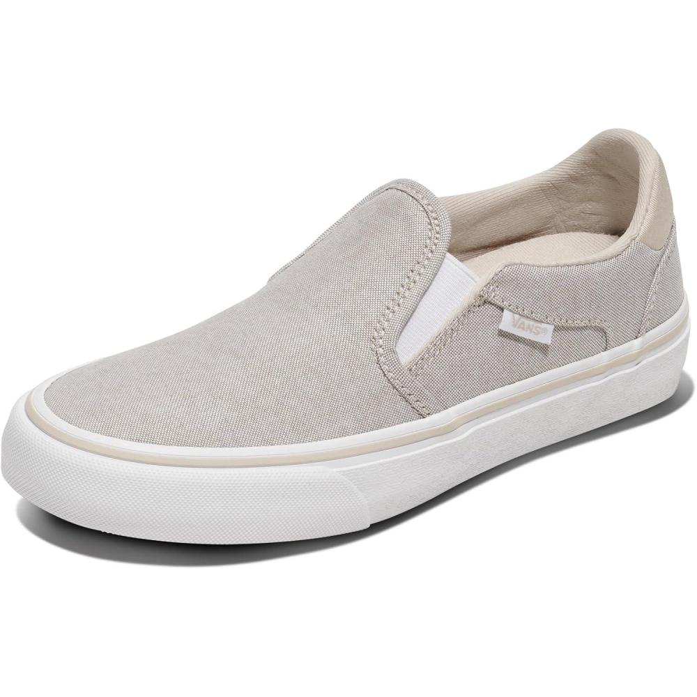 image:imageVans Womens Asher Deluxe Slipon ShoeSummer Canvas Taupe