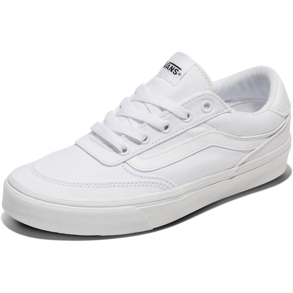 image:imageVans Womens Brooklyn Ls Shoe  Lowtop Sneakers for Everyday Wear Walking Work amp FashionCanvas WhiteWhite