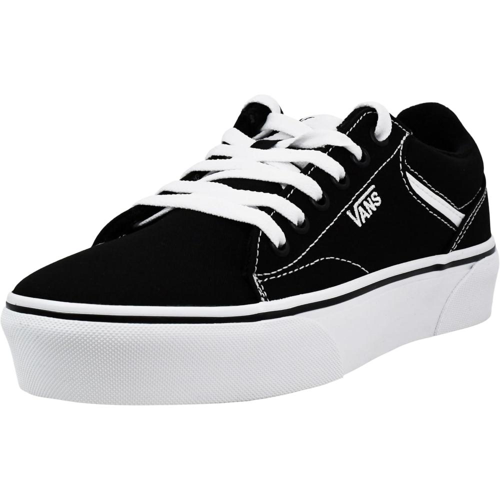 image:imageVans Womens Seldan Platform SneakersCanvas BlackWhite