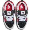 Vans Big Kids’ Knu Skool Shoe | ’90s Retro Puffy Low-Top Fashion Sneakers for Boys & Girls, Black/Racing Red, 7