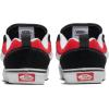 Vans Big Kids’ Knu Skool Shoe | ’90s Retro Puffy Low-Top Fashion Sneakers for Boys & Girls, Black/Racing Red, 7