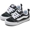 Vans Big Kids’ Knu Skool Shoe | ’90s Retro Puffy Low-Top Fashion Sneakers for Boys & Girls, Black/True White, 7