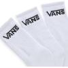Vans Kids’ Classic Crew Socks (3-Pack) | Unisex Everyday Socks for Boys & Girls, Soft & Stretchy Fabric, Great for High-Top Shoes, White, 1-6