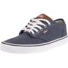 Vans Kids’ Ward Sneaker(Blue Enzyme Wash Dress Blues White W57)