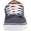 Vans Kids’ Ward Sneaker(Blue Enzyme Wash Dress Blues White W57)