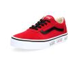 Vans Kids’ Ward Sneaker(Red Vans Sidewall Tango Red Black Vwn)