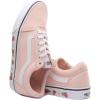 Vans Kids’ Ward Sneaker(Strawberry Sidewall Silver Peony White)