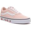 Vans Kids’ Ward Sneaker(Strawberry Sidewall Silver Peony White)