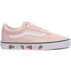Vans Kids’ Ward Sneaker(Strawberry Sidewall Silver Peony White)