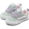 Vans Little Kids’ Knu Skool Shoe | ’90s Retro Puffy Low-Top Fashion Sneakers for Boys & Girls, Duo Color Gray Olive/Multi, 10.5