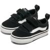 Vans Toddler Ward V Sneaker, (Suede/Canvas) Black/White, 3