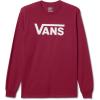 Vans Unisex-Adult Classic Vans Long-Sleeve T-Shirt | Graphic Tee, Regular Fit, Soft 100% Cotton Fabric, Durable Construction(Burgundy)