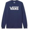 Vans Unisex-Adult Classic Vans Long-Sleeve T-Shirt | Graphic Tee, Regular Fit, Soft 100% Cotton Fabric, Durable Construction(Navy)