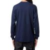 Vans Unisex-Adult Classic Vans Long-Sleeve T-Shirt | Graphic Tee, Regular Fit, Soft 100% Cotton Fabric, Durable Construction(Navy)