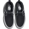 Vans Unisex-Child Asher Slip-on Shoe(Canvas Black/White)