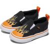 Vans Unisex-Child Asher V Slip-on Shoe(Flame Black)