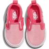 Vans Unisex-Child Asher V Slip-on Shoe(Glitter Candied Pink)
