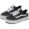 Vans Unisex-Child Brooklyn Ls Low Top Shoe(Suede/Canvas Black/White)