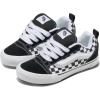 Vans Unisex-Child Knu Skool (Big Kid)(Checkerboard Black/True White)