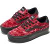 Vans Womens Brooklyn Ls Platform Shoe(Velvet Dark Red)