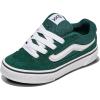 Vans Kids’ Caldrone Shoe | Boys’ & Girls’ Low-Top Fashion Sneakers, Chunky Retro-Inspired, Suede/Mesh Emerald, 13