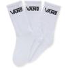 Vans Kids’ Classic Crew Socks (3-Pack) | Unisex Everyday Socks for Boys & Girls, Soft & Stretchy Fabric, Great for High-Top Shoes, White, 1-6