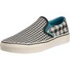 Black/Antique White/Enamel Blue Gingham