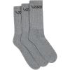 Vans Unisex Classic Crew Socks (3-pack) | Everyday Socks, Soft & Stretchy Fabric, Great for High-top Shoes(Heather Grey)