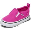 Vans Unisex-Child Asher V Slip-on Shoe(Canvas Raspberry Rose)