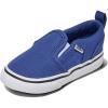 Vans Unisex-Child Asher V Slip-on Shoe(Canvas True Navy)